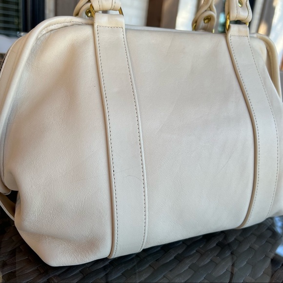 Vintage Coach Bone Ivory Soft Satchel #4055 Dr.’s Satchel - Picture 6 of 15